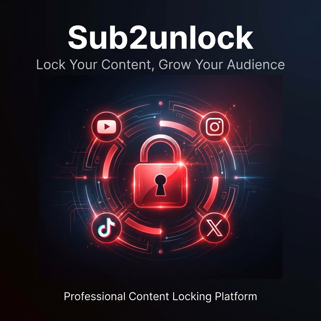 Sub2Unlock – Sub2Unlock Content Locker to Increase YouTube Subscribers